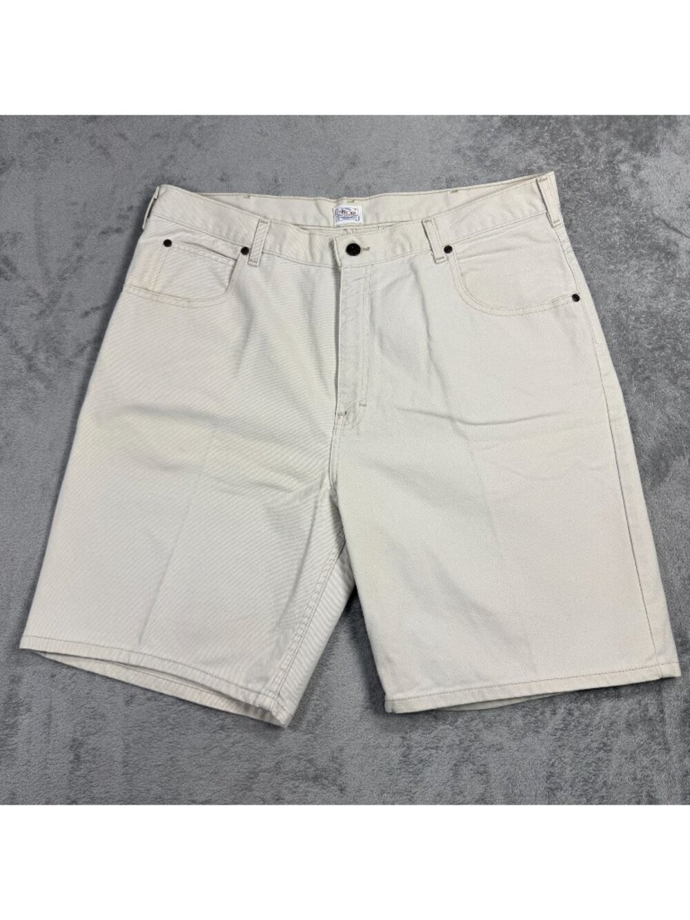 Vintage 90s Grunge Baggy Cherokee Jorts Mens 40 Ivory Denim Jean Shorts Summer